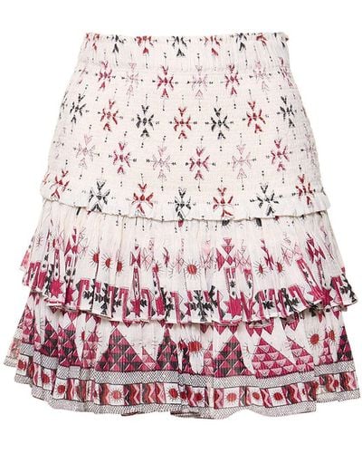 Isabel Marant Minifalda con volantes - Blanco