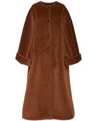 Max Mara Hudson Oversized Alpaca And Wool Coat - Brown