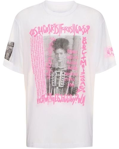 Doublet Sheer Printed Cotton T-Shirt - Pink