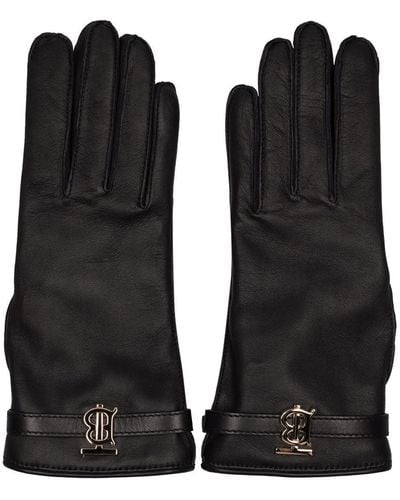 Burberry Handschuhe Aus Leder "victoria" - Schwarz
