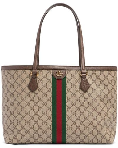 Gucci Cabas Ophidia GG Taille Moyenne - Marron