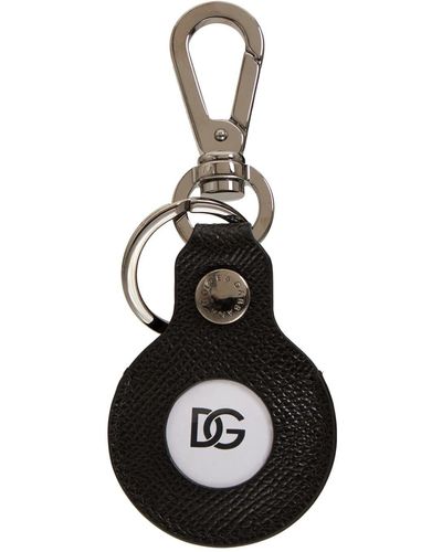 Dolce & Gabbana Dg Leather Key Holder - Black