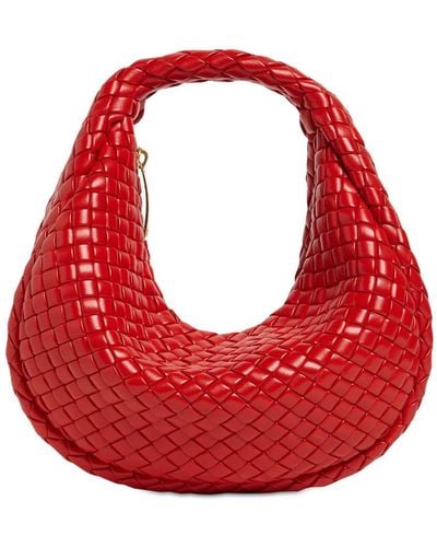 Bottega Veneta Mini Jodie Padded Leather Top Handle Bag - Red