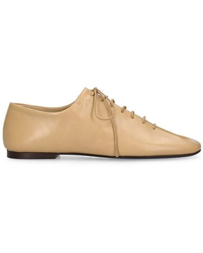 Lemaire 10Mm Souris Leather Lace-Up Shoes - Brown
