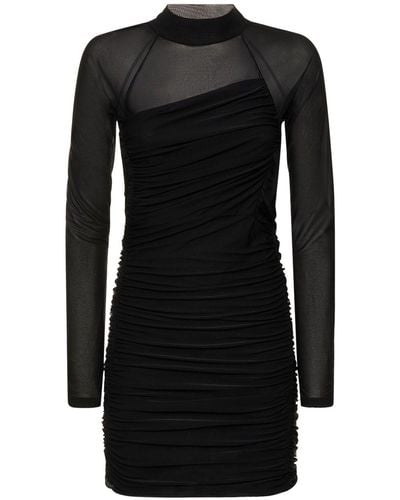 Helmut Lang Stretch Jersey Mini Dress - Black
