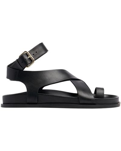 A.Emery 20mm Jalen Leather Sandals - Black