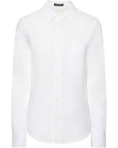 Ann Demeulemeester Betty Cotton Poplin Fitted Shirt - White