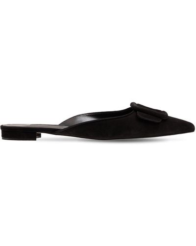 Manolo Blahnik 10mm Hohe Mules-schuhe "maysale" - Schwarz