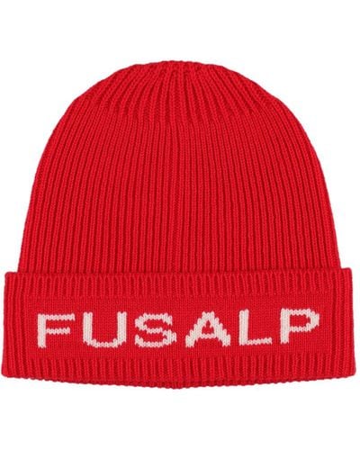 Fusalp Gorro beanie de lana y cashmere - Rojo