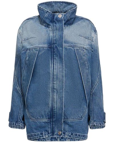 Versace Denim High Neck Jacket - Blue