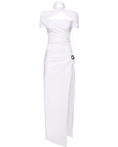 Coperni Lvr Exclusive ジャージードレープドレス - ホワイト
