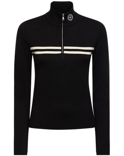 Sporty & Rich Haut zippé minimal - Noir