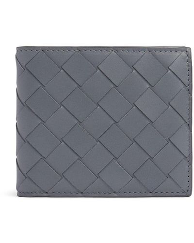 Bottega Veneta Intrecciato Leather Billfold Wallet - Gray