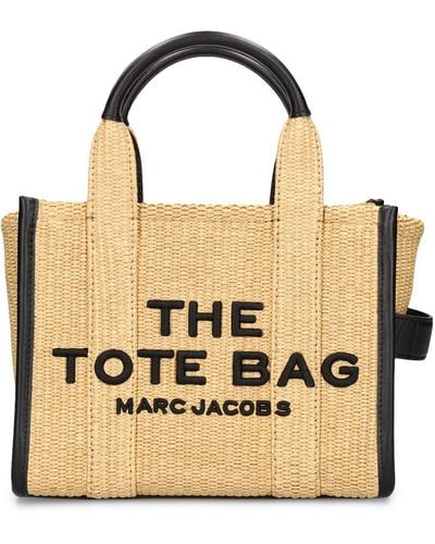 Marc Jacobs The Small Tote Raffia Effect Bag - Metallic