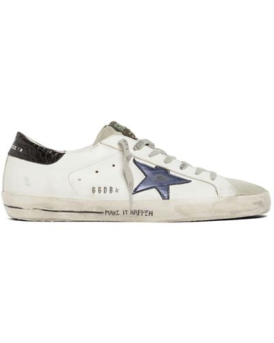 Golden Goose Sneakers Aus Leder Und Wildleder "super Star" - Weiß