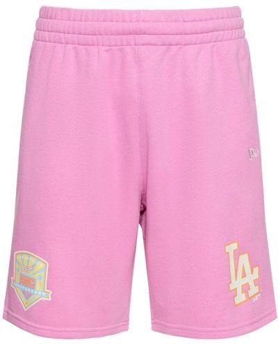 KTZ L.A. Dodgers Cotton Blend Short - Pink