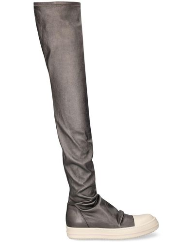 Rick Owens Stivali mega bumper in pelle stretch - Marrone