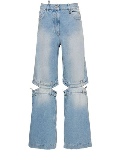 The Attico Denim Cut Out Jeans - Blue
