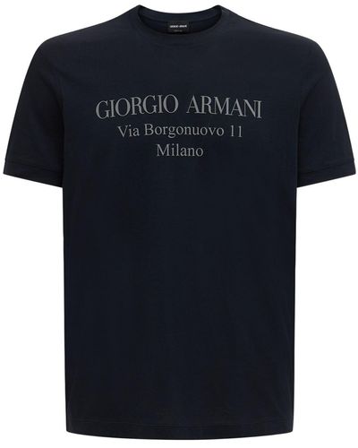 Giorgio Armani コットンtシャツ - ブルー
