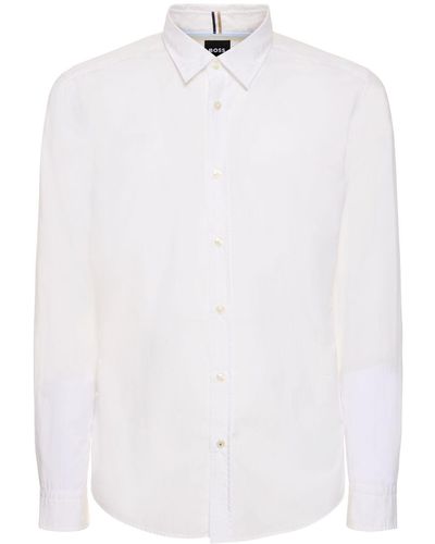 BOSS S-Roan Kent Cotton Shirt - White