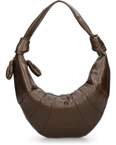 Lemaire Fortune Croissant Leather Shoulder Bag - Brown
