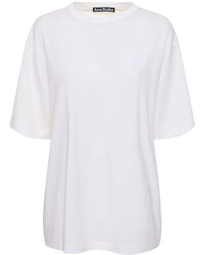 Acne Studios Cotton Jersey Short Sleeve T-Shirt - White