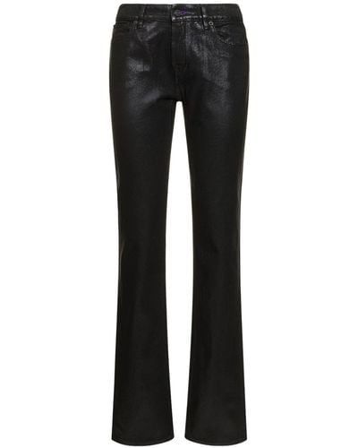 Ralph Lauren Collection Jeans rectos de denim con cintura baja - Negro
