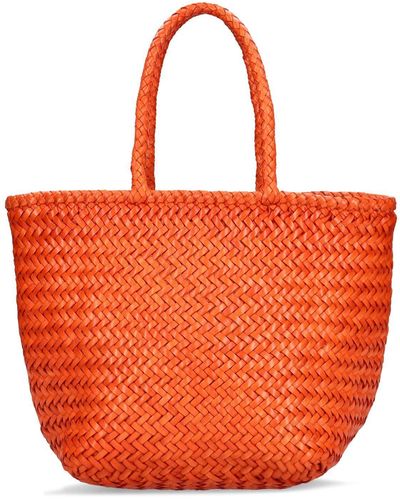 Dragon Diffusion Small Grace Leather Tote Bag - Orange