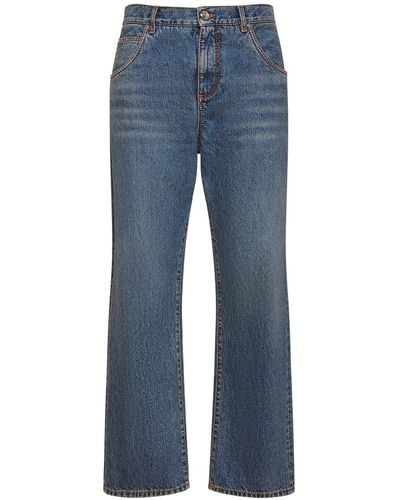 Etro Jeans Aus Baumwolldenim Im Relaxed Fit - Blau
