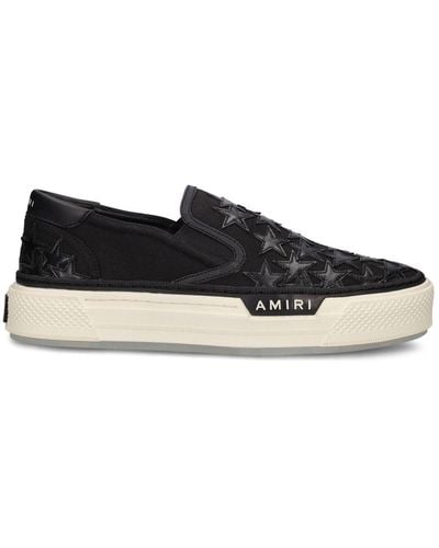 Amiri Stars Court Slip-on Sneakers - Black