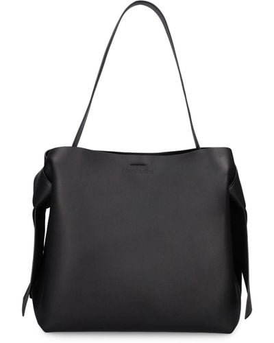Acne Studios Midi Musubi Leather Shoulder Bag - Black