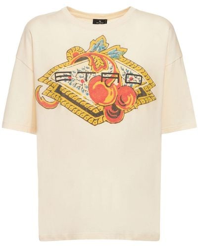 Etro コットンジャージーオーバーtシャツ - ホワイト