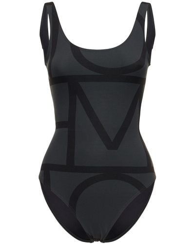 Totême Monogram Swimsuit - Black