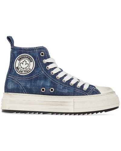 DSquared² Berlin High Top Sneakers - Blue