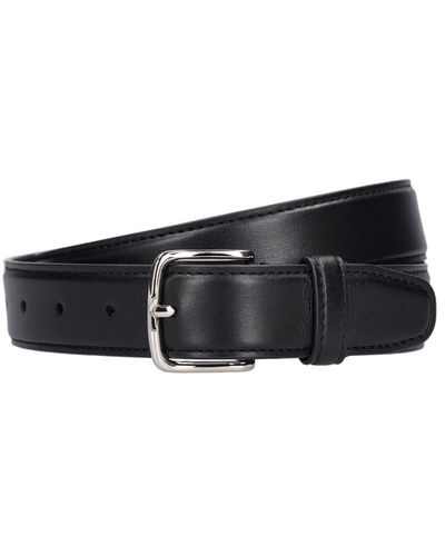 The Row Classic Leather Belt in Black
