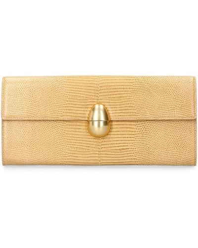 Neous Phoenix Embossed Leather Clutch - Natural