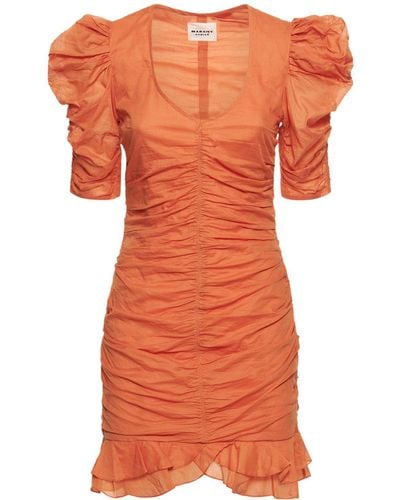 Isabel Marant Sireny Cotton Voile Mini Dress - Orange