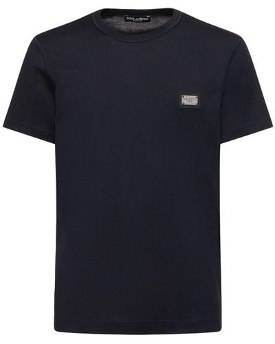 Dolce & Gabbana T-shirt Baumwolljersey "essential" - Schwarz