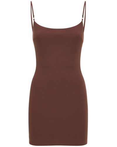 Bec & Bridge Ivy Bonded Crêpe Mini Dress - Brown