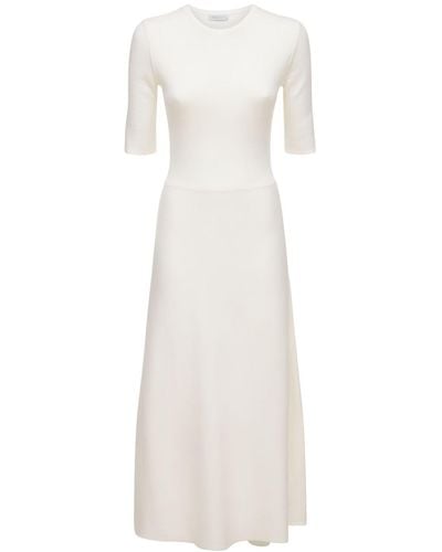 Gabriela Hearst Seymore Wool & Cashmere Knit Midi Dress - White
