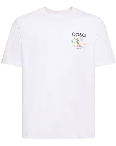 Casablancabrand T-shirt en coton equipet sportif - Blanc