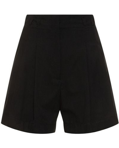 Philosophy Di Lorenzo Serafini Shorts vita alta in voile plissé - Nero