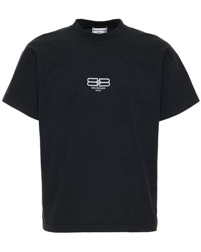 Balenciaga T-shirt en coton - Noir