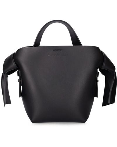 Acne Studios Mini Musubi Leather Top Handle Bag - Black