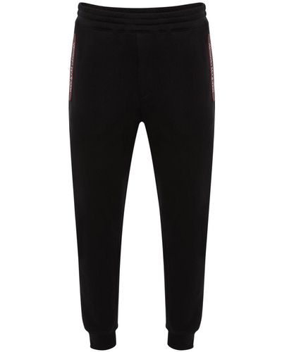 Alexander McQueen Pantalon De Sport En Coton Avec Logo - Noir