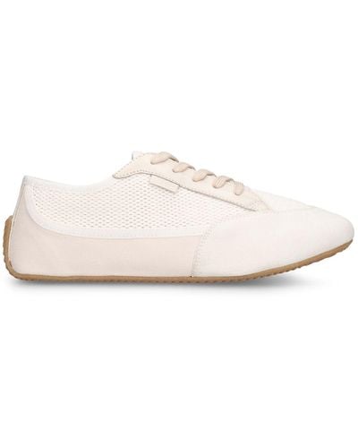 The Row Bonnie Canvas & Suede Trainers - Pink