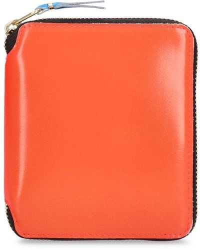 Comme des Garçons Super Fluo Leather Wallet - Orange