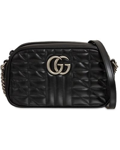 Gucci GG Marmont Mini Matelasse Leather Crossbody - Black