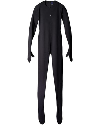 Yeezy Gap Long Sleeve Body Suit With Gloves - Noir