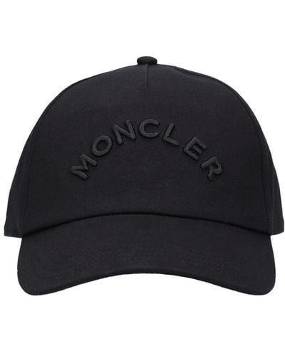 Moncler Embroidered logo cotton baseball cap - Nero